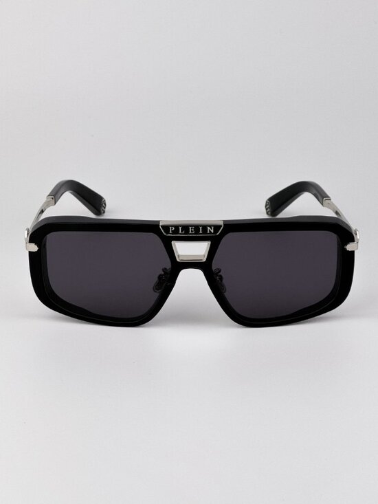Philipp Plein Women’s Sunglasses Black Grey Pilot SPP008M 0700 NEW AUTHENTIC main image 12